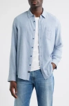 Rails Lennox Chambray Button-up Shirt In Blue
