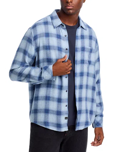 Rails Lennox Check Button Down Shirt In Waterfall Shadow