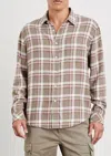 Rails Lennox Plaid Button Down Shirt In Chinchilla Currant In Neutral