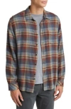 Rails Lennox Plaid Button-up Shirt In Ruby Denim Botanical
