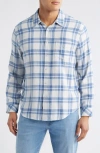 Rails Lennox Plaid Cotton Blend Flannel Button-up Shirt In Blue