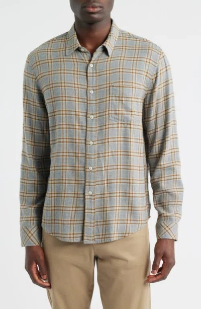 Rails Lennox Plaid Flannel Button-up Shirt In Gray