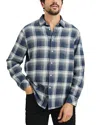Rails Lennox Shirt In Denim Shadow In Charcoal Lapis
