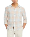 Rails Lennox Relaxed Fit Plaid Button-up Shirt In Teal Canteloupe