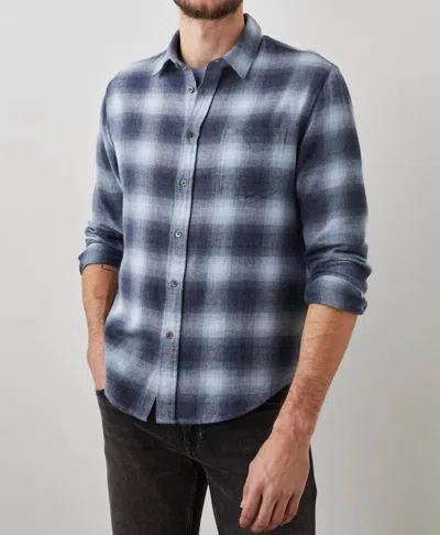 Rails Lennox Shirt In Denim Shadow In Charcoal Lapis