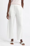 Rails Rowan High-rise Straight-leg Plisse Pants In White