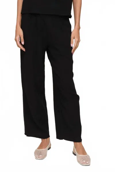 Rails Leon Crop Double Gauze Pant In Black