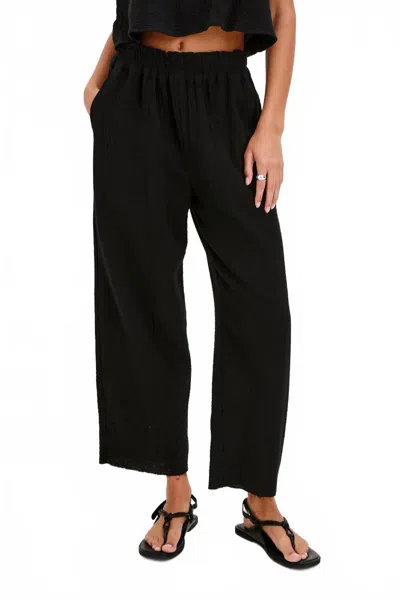 Rails Leon Crop Pants In Black Gauze
