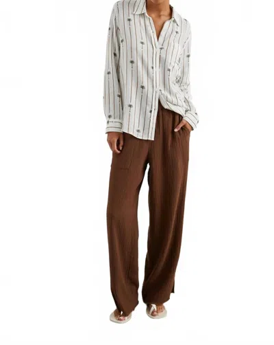 Rails Leon Lightweight Double Gauze Pant In Cacao In Multi