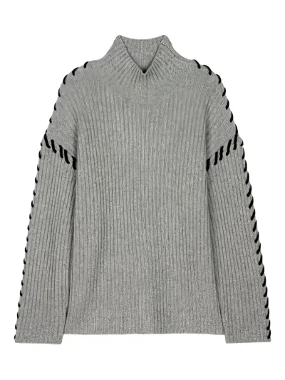 Rails Liam Ribbed Sweater In Gray