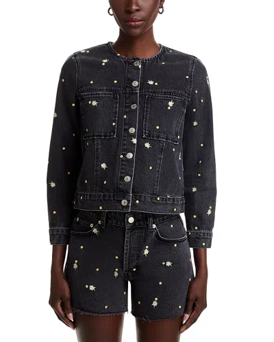 Rails Lido Floral Denim Jacket In Brown
