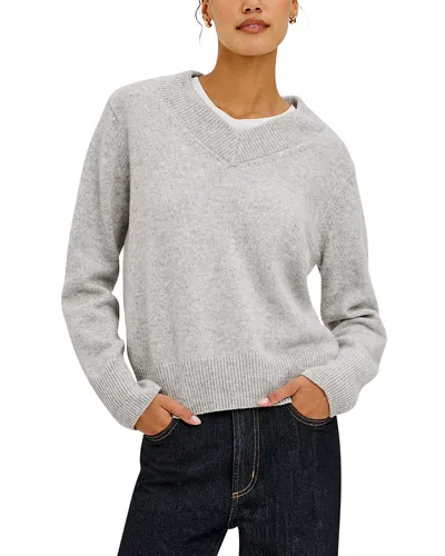 Rails Lidya Cotton, Wool & Cashmere V Neck Sweater In Multi