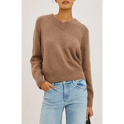 Rails Lidya V-neck Sweater In Brown
