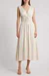 Rails Lilith Tie Front Midi Dress In White