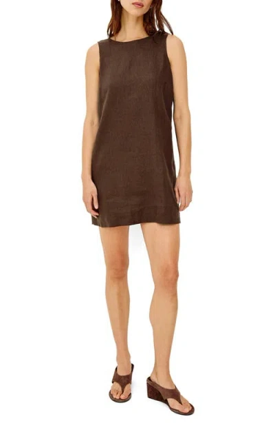 Rails Lindsey Linen Shift Dress In Brown