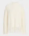 Rails Lise Fringe Mock-neck Sweater