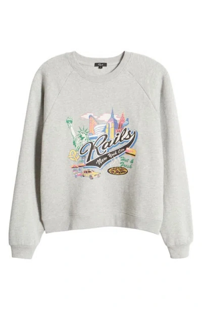 Rails Logo Raglan Sweatshirt In  New York