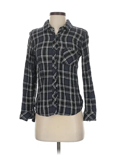 Pre-owned Rails Long Sleeve Blouse In Black