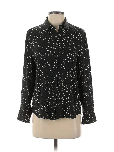 Pre-owned Rails Long Sleeve Blouse In Black