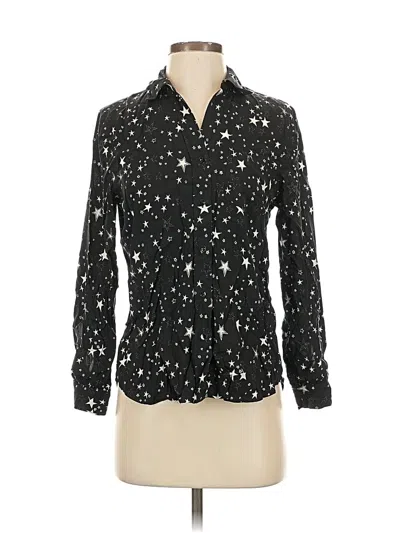 Pre-owned Rails Long Sleeve Blouse In Black