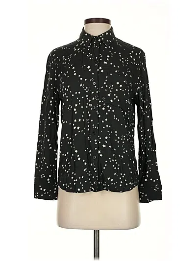 Pre-owned Rails Long Sleeve Blouse In Black