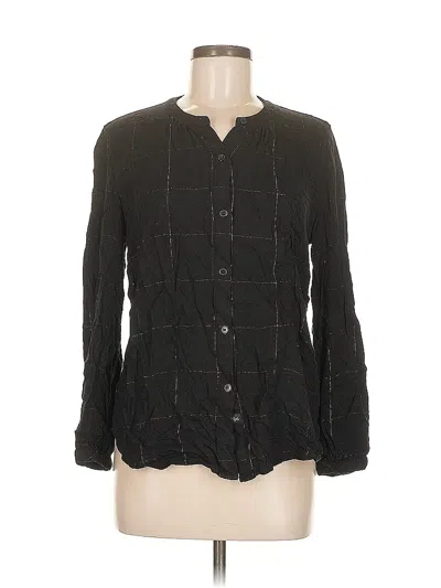Pre-owned Rails Long Sleeve Blouse In Black