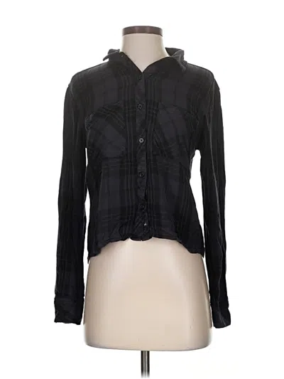 Pre-owned Rails Long Sleeve Blouse In Black