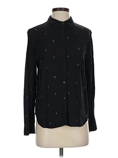 Pre-owned Rails Long Sleeve Blouse In Black