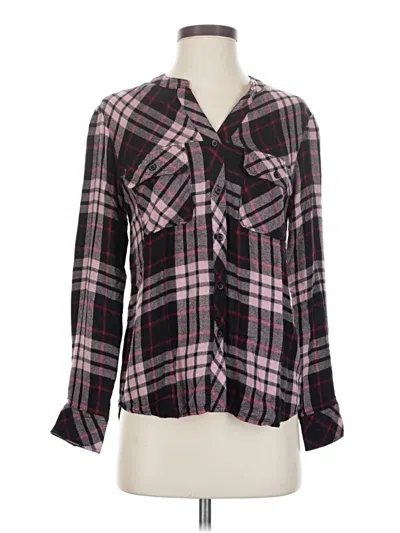Pre-owned Rails Long Sleeve Blouse In Black