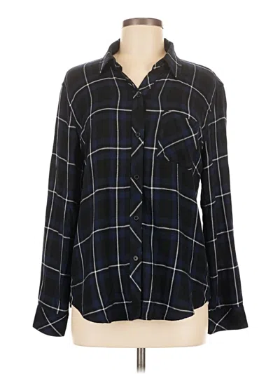 Pre-owned Rails Long Sleeve Blouse In Black