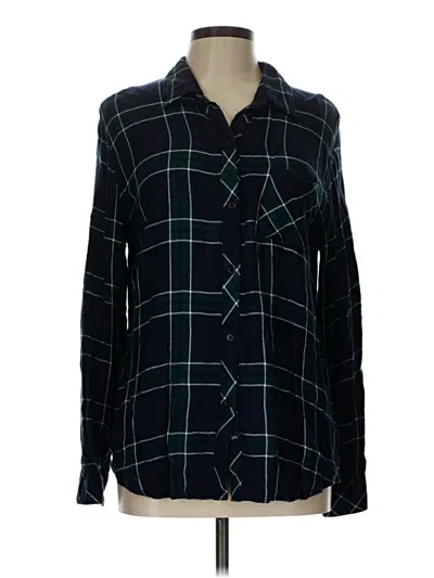 Pre-owned Rails Long Sleeve Blouse In Black