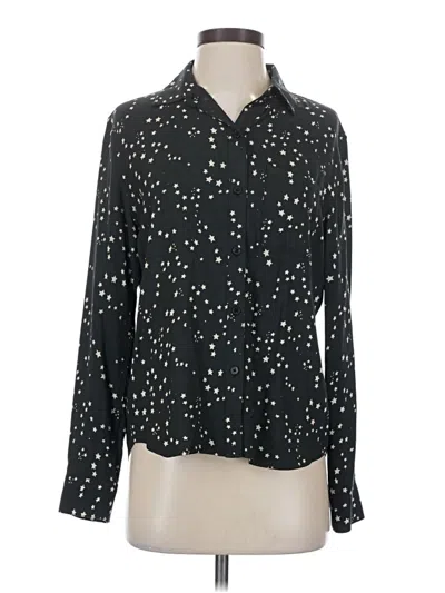 Pre-owned Rails Long Sleeve Blouse In Black