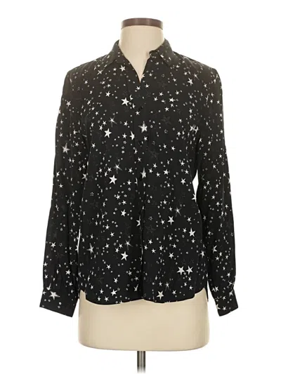 Pre-owned Rails Long Sleeve Blouse In Black