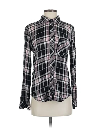 Pre-owned Rails Long Sleeve Blouse In Black