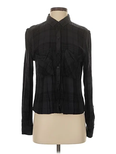 Pre-owned Rails Long Sleeve Blouse In Black