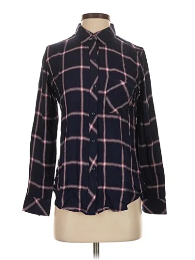 Pre-owned Rails Long Sleeve Blouse In Black