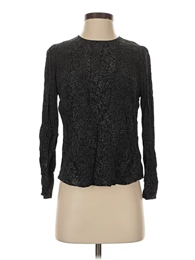 Pre-owned Rails Long Sleeve Blouse In Black