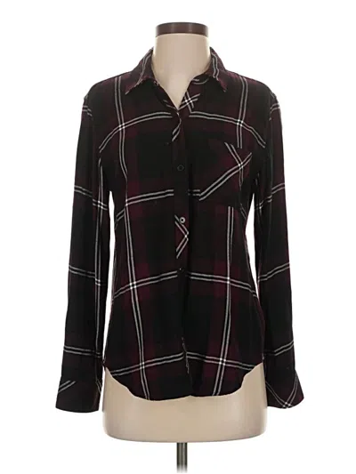 Pre-owned Rails Long Sleeve Blouse In Black