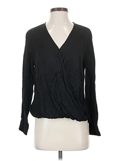 Pre-owned Rails Long Sleeve Blouse In Black