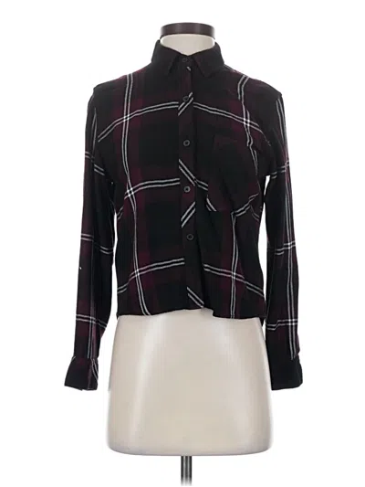 Pre-owned Rails Long Sleeve Blouse In Black