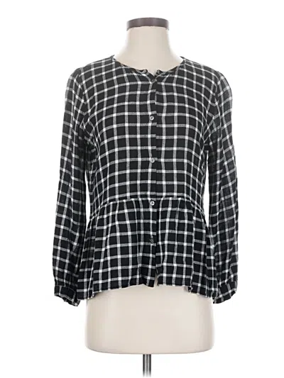 Pre-owned Rails Long Sleeve Blouse In Black