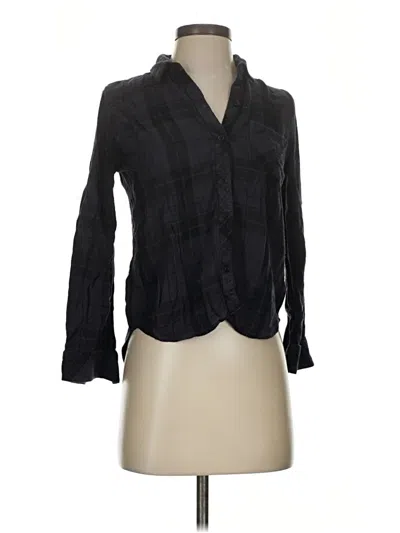 Pre-owned Rails Long Sleeve Blouse In Black