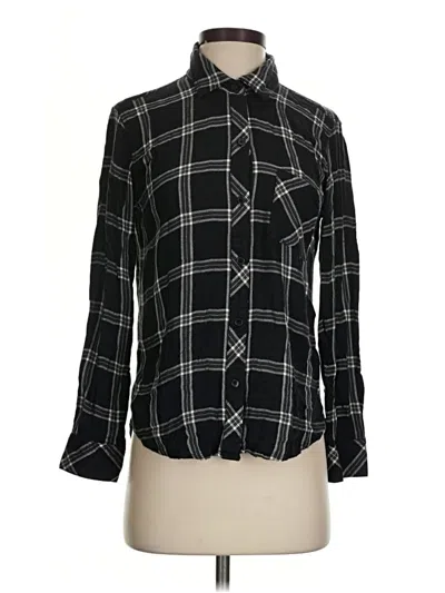 Pre-owned Rails Long Sleeve Blouse In Black