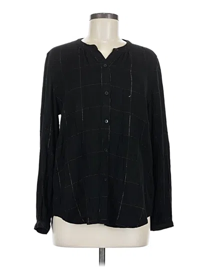 Pre-owned Rails Long Sleeve Blouse In Black