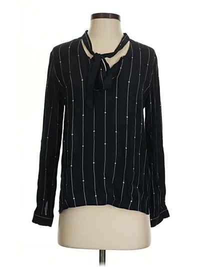 Pre-owned Rails Long Sleeve Blouse In Black
