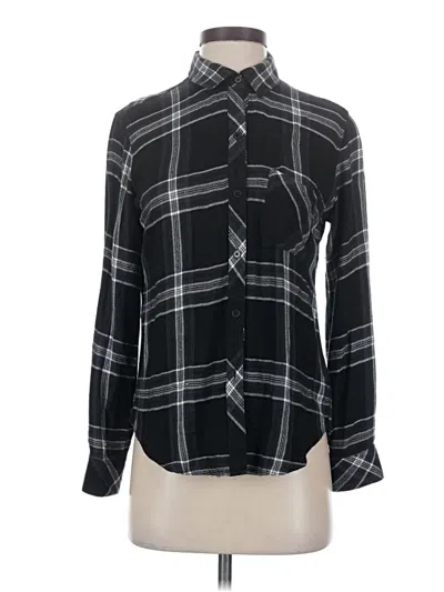 Pre-owned Rails Long Sleeve Blouse In Black