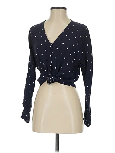 Pre-owned Rails Long Sleeve Blouse In Black