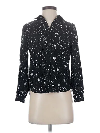 Pre-owned Rails Long Sleeve Blouse In Black