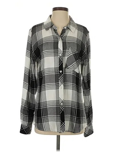 Pre-owned Rails Long Sleeve Blouse In Black