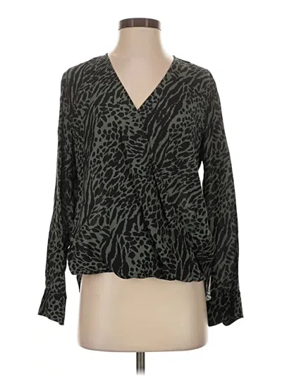 Pre-owned Rails Long Sleeve Blouse In Black